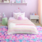 Tepook Soft Rainbow Rug 8x10 for Girls Room, Cute Fluffy Girls Bedroom Area Rug - Image 4