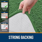 OLANLY Bathroom Runner Rugs 47x24, Soft Absorbent Chenille Bath Rugs, Rubber - Image 6