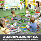 Capslpad Kids Rug Educational Play Rug 6.6' x 9.8' Classroom Rug Traffic Road - Image 6