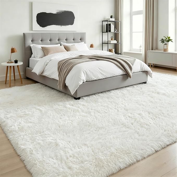 Fluffy Area Rugs 9x12 Living Room Bedroom: Ultra Soft Shag Rug Upgrade Non-Slip - Image 3