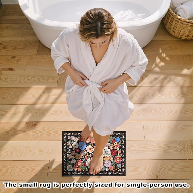 Espresso 24x17 Inch Home Decor Entry Rug, Small Door Mat Bath Mats - Image 2