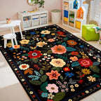 RELEANY Floral 5x7 Area Rugs Washable Print Boho Cute Carpet Non Slip Flower - Image 9