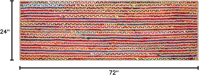 Hausattire Bohemian Braided Runner Rug 2'x6' - Image 3