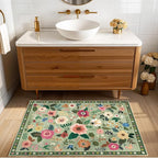 RELEANY Floral 2x3 Area Rugs Washable Print Boho Cute Carpet Non Slip Flower - Image 2