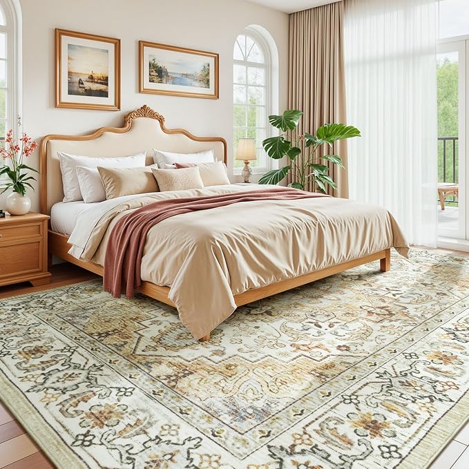 Lessymo 8 x 10 Area Rugs for Living Room, Machine Washable Area Rugs Boho Faux - Image 2