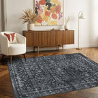Rugxara 3x5 Rug for Entryway Bedroom, Vintage Retro Boho Throw Rug, Non Slip & - Image 4