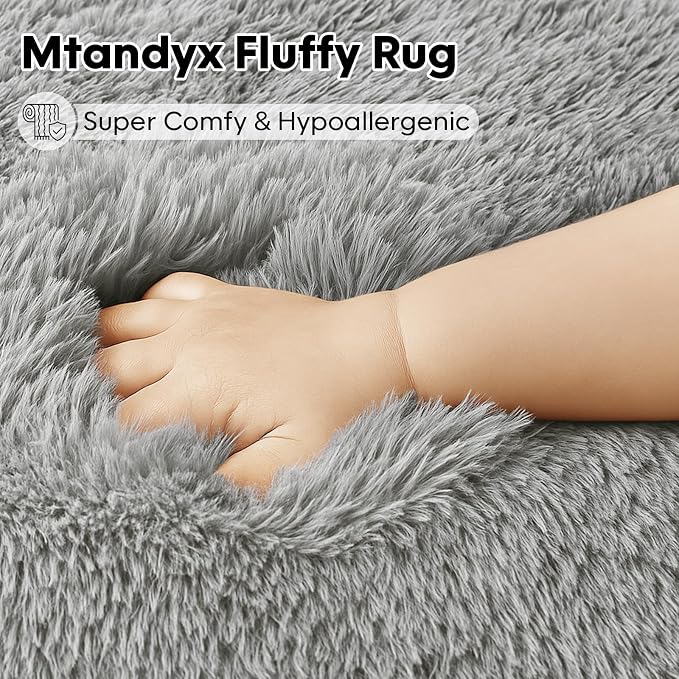 6x9 Area Rugs Living Room, Non-Slip Upgraded Indoor Thick Soft Rug, Modern - Image 3