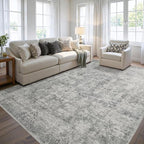 Rugxara 5x7 Area Rugs for Living Room Bedroom, Neutral Abstract Boho Rug - Image 3