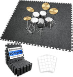 Focusound 20Pcs Sound Absorbing Interlocking Drum Rug, 11.8 x 11.8 x 0.4 inches by Focusound