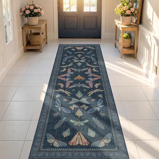 Vintage 2x10 Washable Entryway Indoor Runner Rug, Non Slip Carpet - Image 3