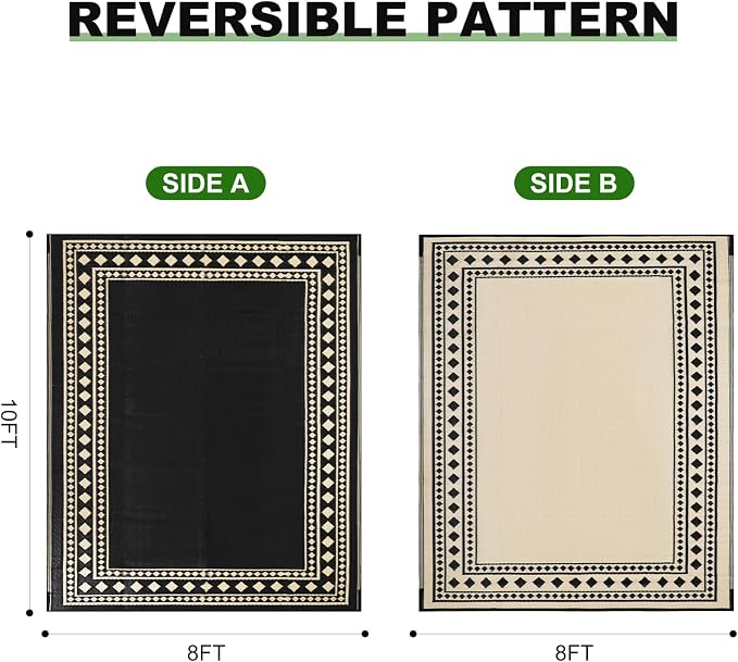 RURALITY Outdoor Rugs 8x10 Waterproof - Image 2