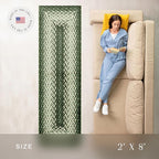 Maples Rugs Marion Bohemian Braided-Style Print Runner Rug – Made in USA – - Image 3