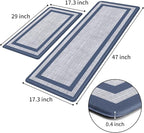 Mattitude Kitchen Mats Set of 2, Cushioned Anti-Fatigue Non-Skid Rug Sets - Image 2