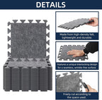 20 Pieces Sound Absorbing Interlocking Floor Mats, 11.8 x 11.8 x 0.4 inches - Image 4