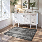 2x5 Black Rug Runners for Hallways Kitchen Runner Rug Non Slip Washable Black - Image 4