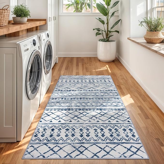 KUTA Vintage Boho Washable Rugs 3x5, Moroccan Non Slip Entryway Rug - Image 3