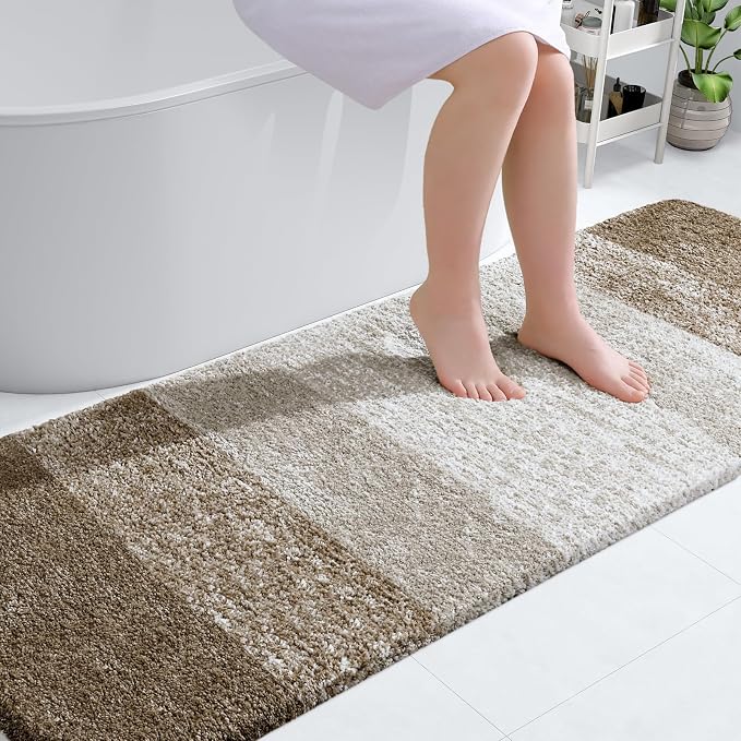 OLANLY Bathroom Runner Rugs Mat 70x24, Extra Soft Absorbent Microfiber Bath Rugs by OLANLY