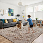 Fluffy Rug Shag Area Rug, Small Bedside Rug, Soft Fluffy Shag Entryway Throw - Image 4