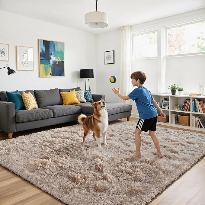 yongyangjuxin Fluffy Rug Shag Area Rug, Large Shag Area Rugs - Image 4