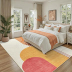 DCX Abstract Machine Washable 6x8 Rug, Mid Century Modern Rug - Image 2