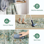 Madane Runner Rug 2'6''x8' Kitchen Runner, Hallway Runner Printed Vintage - Image 5