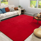 Amearea Modern Area Rugs for Bedroom Living Room, 4x6 Feet Red Thickened Memory - Image 7