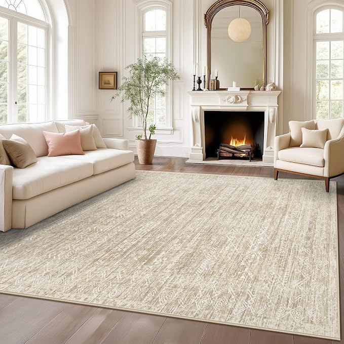 Washable Rug 5x7 Area Rugs: Modern Geometric Rugs - Image 7