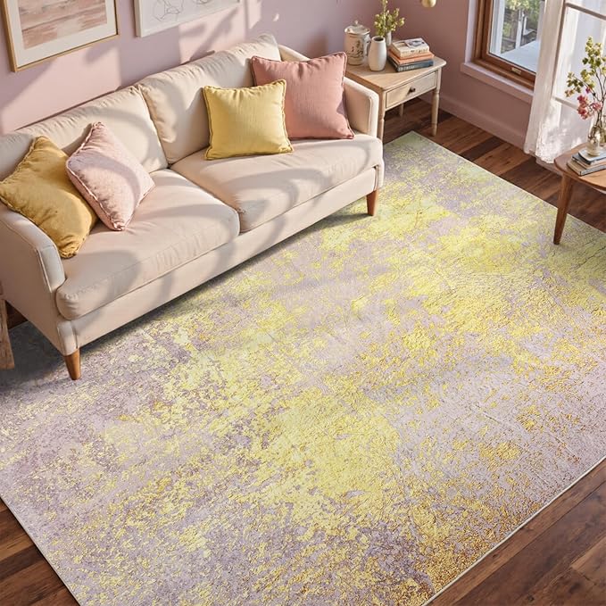 8x10 Ft Area Rugs for Living Room, Soft Non-Slip Washable Rugs Modern Abstract - Image 2