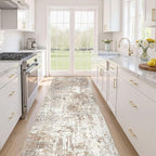 Runner Rug Kitchen Washable Rugs: 2x10 Non-Slip Abstract Soft Modern Stain by LOONGRUG
