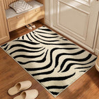 YIHOUSE 2×3 Ft Entryway Rugs: Washable Zebra Striped Small Rug by YIHOUSE