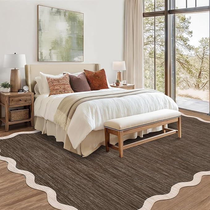 GarveeHome Scalloped Washable Area Rug 6 x 9 Rugs - Image 3