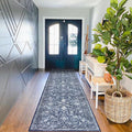 KILOCOCO Runner for Hallway 2.6x10 Runner Rug Printed Vintage Floral Washable by Kilococo