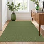 IOHOUZE Washable Area Rug 4x6 Non Slip Rubber Backed Woven Rugs - Image 8