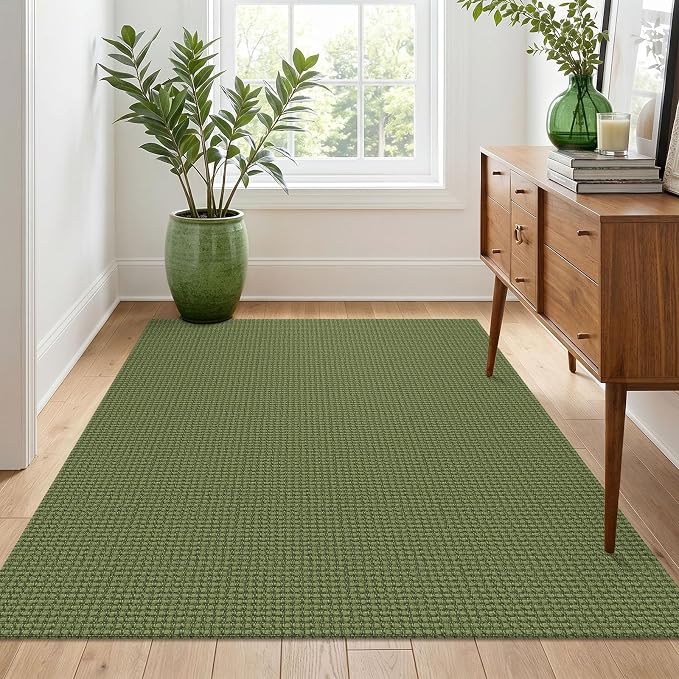 IOHOUZE Washable Area Rug 4x6 Non Slip Rubber Backed Woven Rugs - Image 8