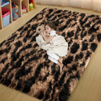 qulint Leopard Rug for Bedroom, 4x6 Fluffy Cheetah Rug for Living Room - Image 2