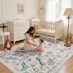 6x9 Area Rugs Washable Rug: Large Boho Living Room Rug Soft Non-Slip Low Pile - Image 3