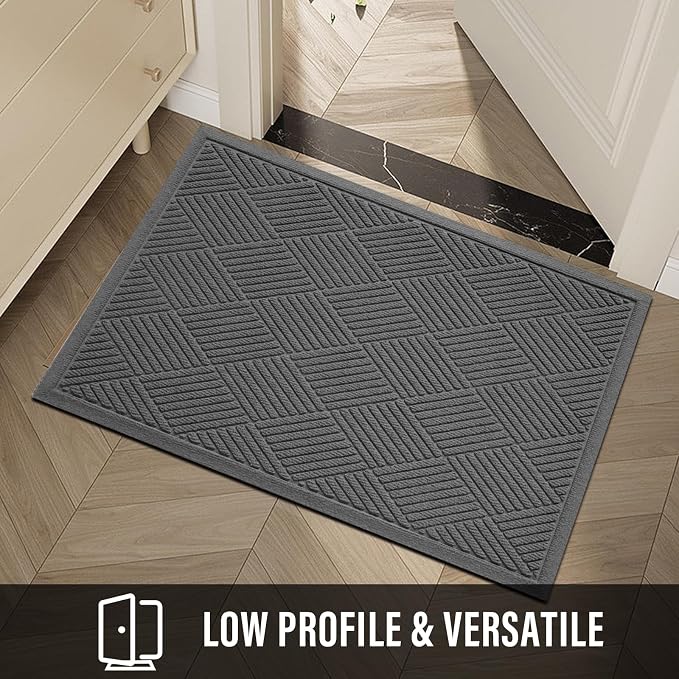 HIYARD Sturdy Front Door Mat, Absorbent Muddy Dirt Resist Welcome Door Mats - Image 6
