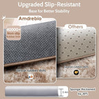 Amdrebio Tie-Dyed Beige Tan Round Circle Area Rug 5Ft - Image 6