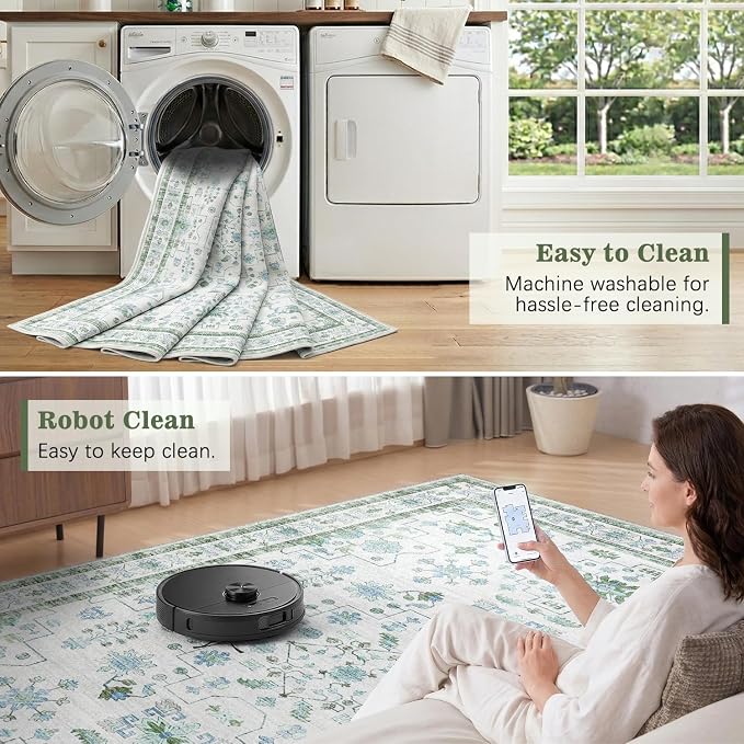 DCX Green 8x10 Rug, Kid & Pet Friendly - Image 9