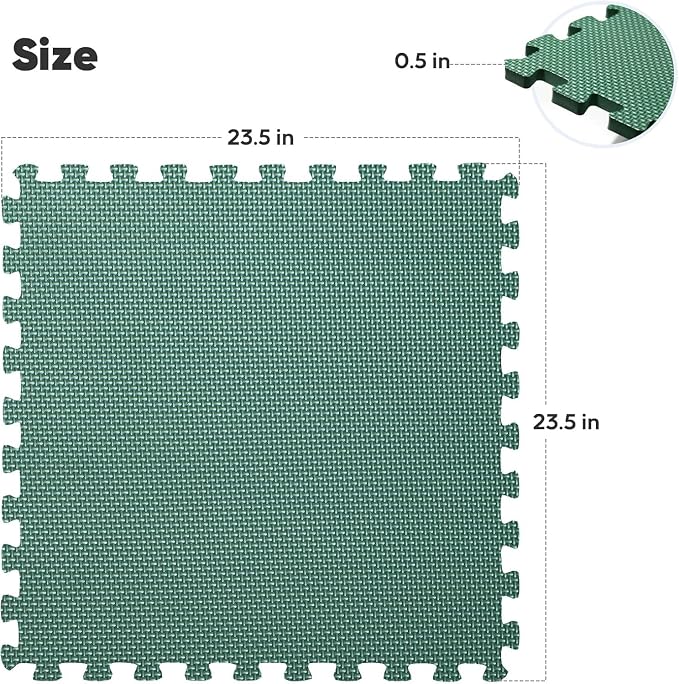 36 Pack Home Gym Mat, Puzzle Exercise Mat, EVA Interlocking Foam Floor Tiles - Image 2