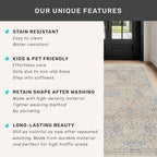Hazo Haus Vintage Washable Beige Blue Area Rugs - Image 7