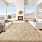 9x12 Beige Area Rugs for Living Room, Large Fluffy Shag Rug for Bedroom Boys by Unknown