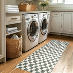 jinchan Runner Rug 2x5 Hallway Washable Modern Checkered Geometric Lattice Kids - Image 5