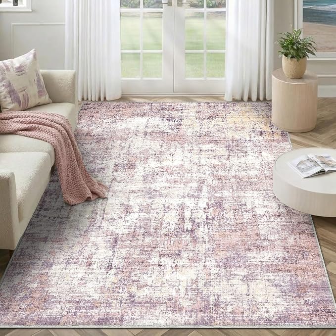 5x7 Area Rugs Washable Living Room Rug-No Slip Soft Carpets Modern Abstract by Unknown