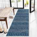 Lahome Moroccan Blue Runner Rug 2x6 Rug Non-Slip Stain Resistant Kitchen Rug by Lahome