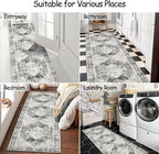 Moynesa Ultra-Thin Washable Gray Hallway Runner Rug - Image 2