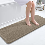 OLANLY Bathroom Runner Rugs 47x17, Soft Absorbent Chenille Bath Rugs, Rubber by OLANLY