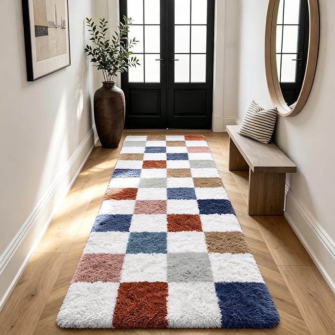 Shag Runner Rug for Bedroom Living Room 3x7 Upgrade Non-Slip Fluffy Soft - Image 4
