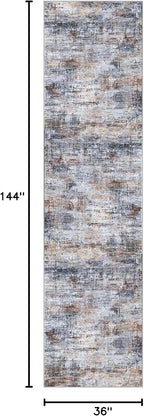 IOHOUZE Abstract Runner Rug 3x12 Ft Washable Runners - Image 2