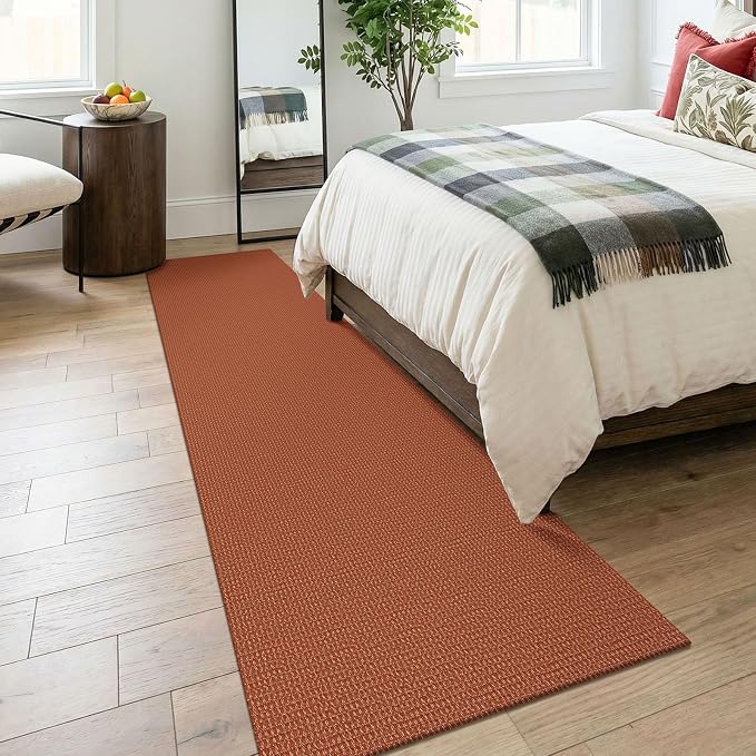 KOZYFLY Orange Runners for Hallway 2.5'x8', Washable Runner Rug, Woven Non Slip - Image 8